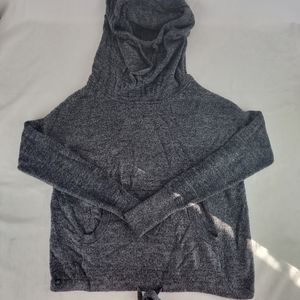 Barefoot Dreams CozyChic Lite Style Pebble Beach Pullover Gray 8 Hooded Soft 906